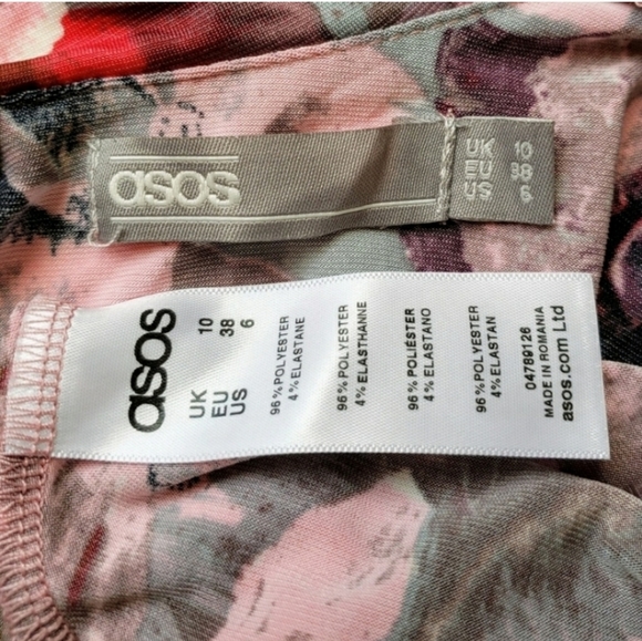 ASOS Floral Open Back Midi Floral Cape Dress 6 - Picture 6 of 8